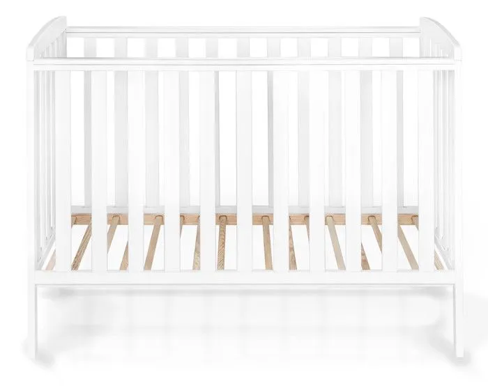 Lit Bébé Monkey en bois naturel style scandinave 120x60cm : Confort et Originalité pour les Tout-Petits - Blanc-1