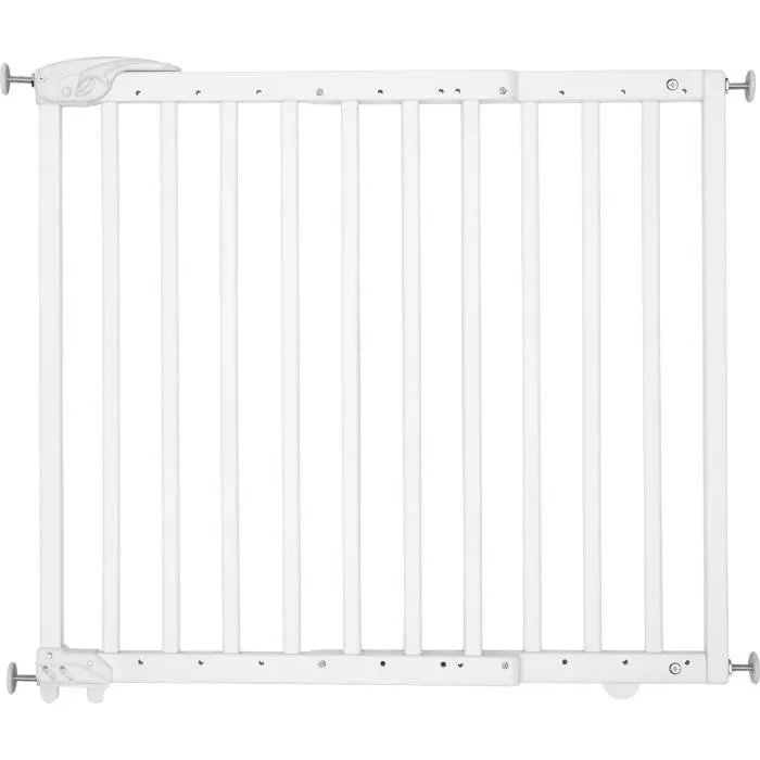 Badabulle Barrière de Sécurité Deco Pop - Barrière Extensible pour Ouverture de 63 à 106cm - Fixation Vis, Blanc-0
