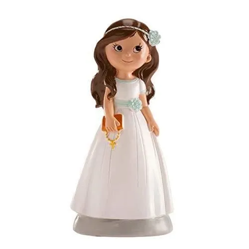 DEKORA FIGURINE COMMUNION FILLE DECORATION GA‚TEAU ELENA AVEC LIVRE 13-0