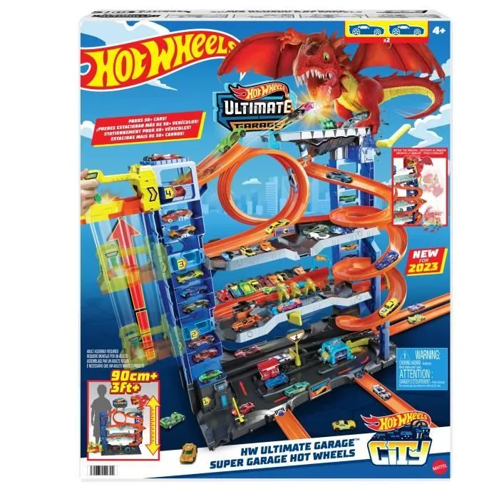 Hot Wheels City-Garage Ultime-Coffret avec 2 voitures incluses HKX48-1