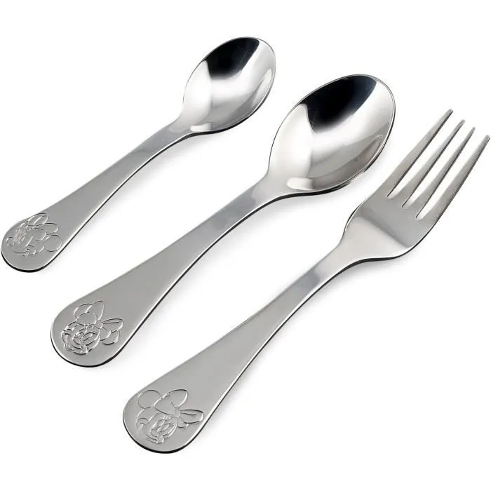 DISNEY MINNIE - Couverts inox (2 cuillères, 1 fourchette)-0