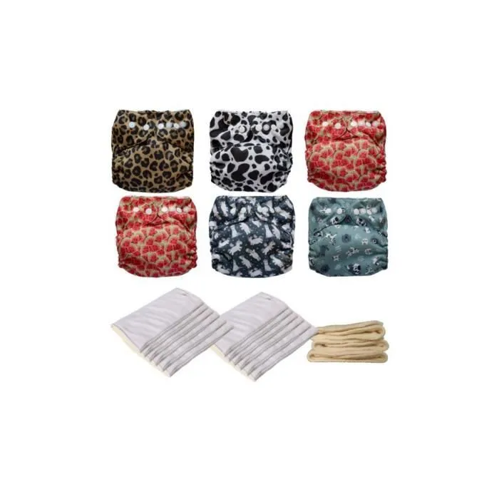Pack COMPLET Couches Lavables So Easy Taille 3-15 kg Imprimé-0