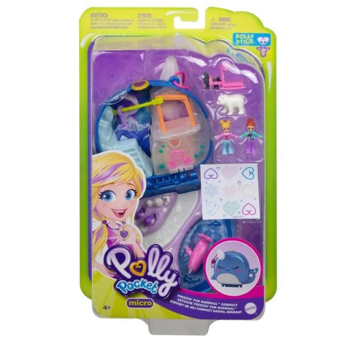Coffret Univers Le Voyage en Arctique - POLLY POCKET - 5 surprises, 2 micro-figurines et autocollants-4