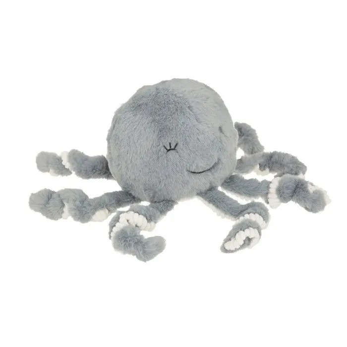 Peluche Enfant Poulpe "Seav" 22cm Bleu Gris-0