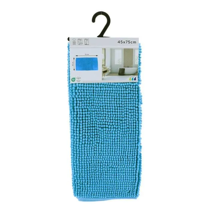 Tapis de bain - EMINZA - Boules - Bleu turquoise - 45 x 75 cm-1