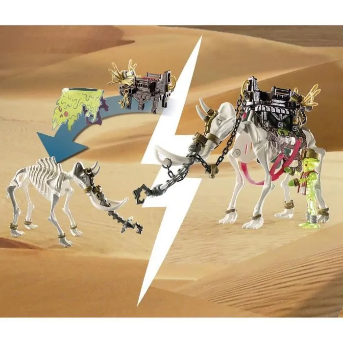 PLAYMOBIL - Novelmore - Sal'ahari Sands - Attaque squelette de mammouth - Mixte - Enfant - Gris-1
