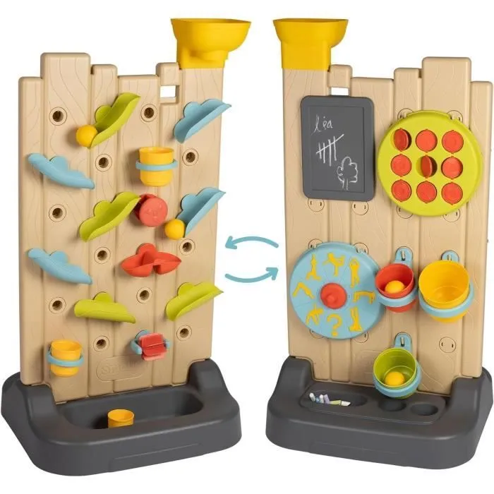 Smoby - Mur d'activités enfant - Circuit de balles + circuit d'eau - 6 jeux différents - Dés 2ans-0