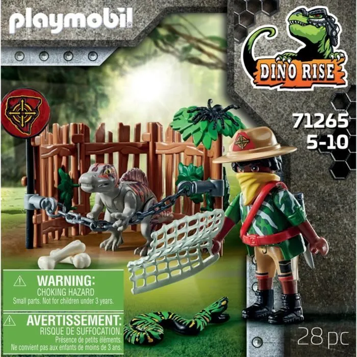 PLAYMOBIL - 71265 - Dino Rise - Bébé spinosaure et combattant-4