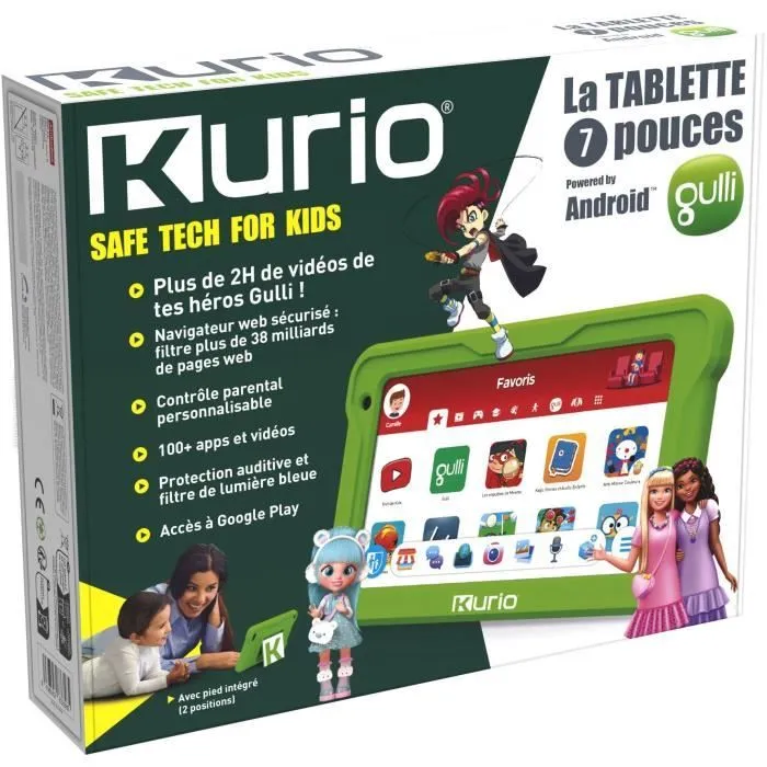 Tablette - Kurio - Gulli 7 pouces - Android 13 - Contrôle parental - 100+ applications-4