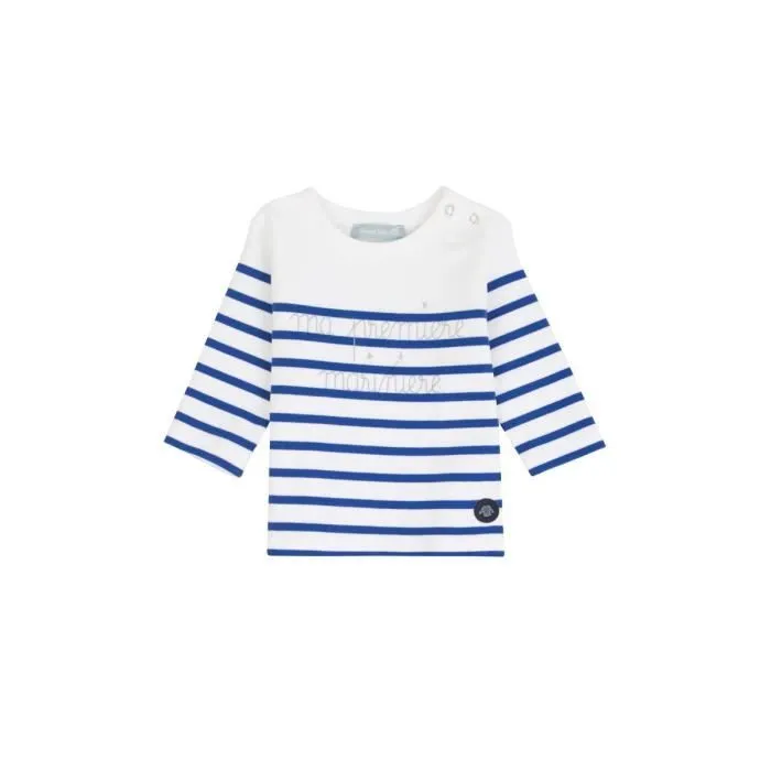 Marinière - ARMORLUX - MA 1ERE MARINIERE - Blanc - Manches longues - 100% Coton-0