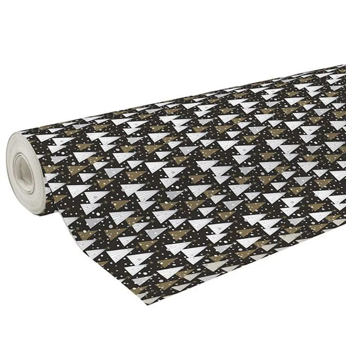 Gros rouleau de papier cadeau 50m ALLIANCE motifs sapin-0