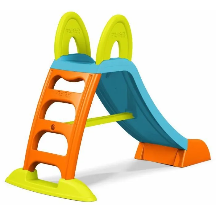 Toboggan Slide Plus à eau - Plastique anti-UV - FEBER - Marches antidérapantes-2