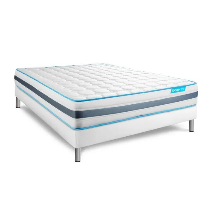 Pack BODYZONE 140x200 Ressorts ensachés 3 zones Ultra épaisseur + Couette + 2 oreillers-3