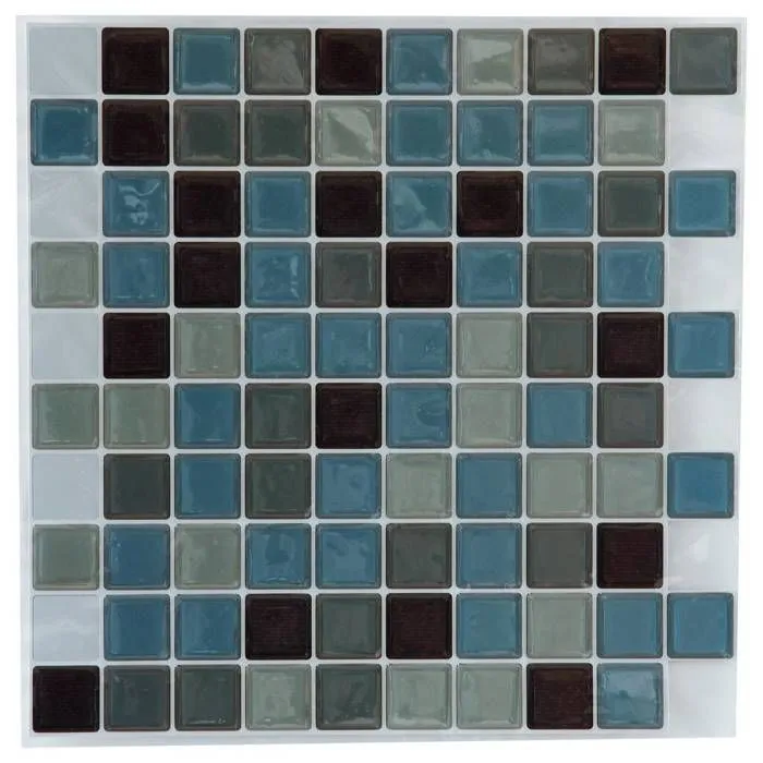 Sticker - ATMOSPHERA - Lot de 2 - 26x26 cm - Bleu - PVC - Décoration du sol-3