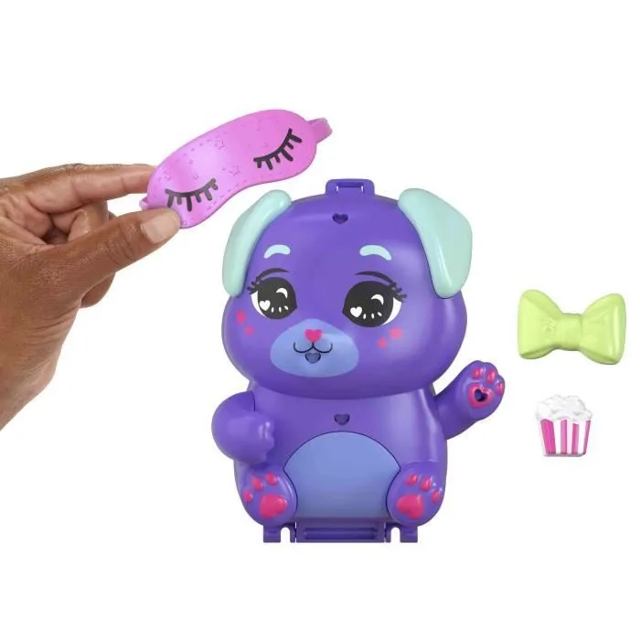 Polly Pocket-Coffret Chiot Festif soirée pyjama -Jouet De Voyage - 4 ans+- JCR38-8