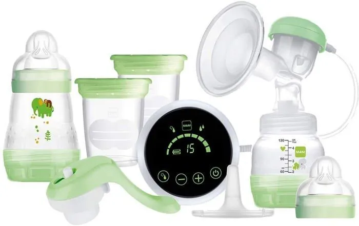 Tire lait Mam - BPE0001 - 2-in-1 Single Breast Pump (Electric and Manual Use), Green-0