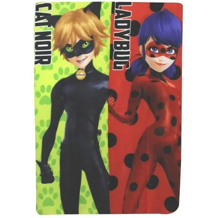 Plaid - Miraculous Ladybug - Couverture polaire - Vert - 100 x 140 cm-0
