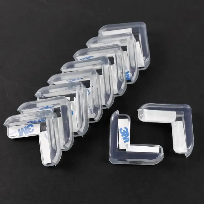 10pcs Protection D'Angle De Meuble silicone transparent, Protège Coin, avec colle-2