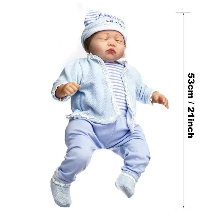 TEMPSA Silicone Poupée Poupon Réaliste Bébé Reborn Jouet Cadeau-2
