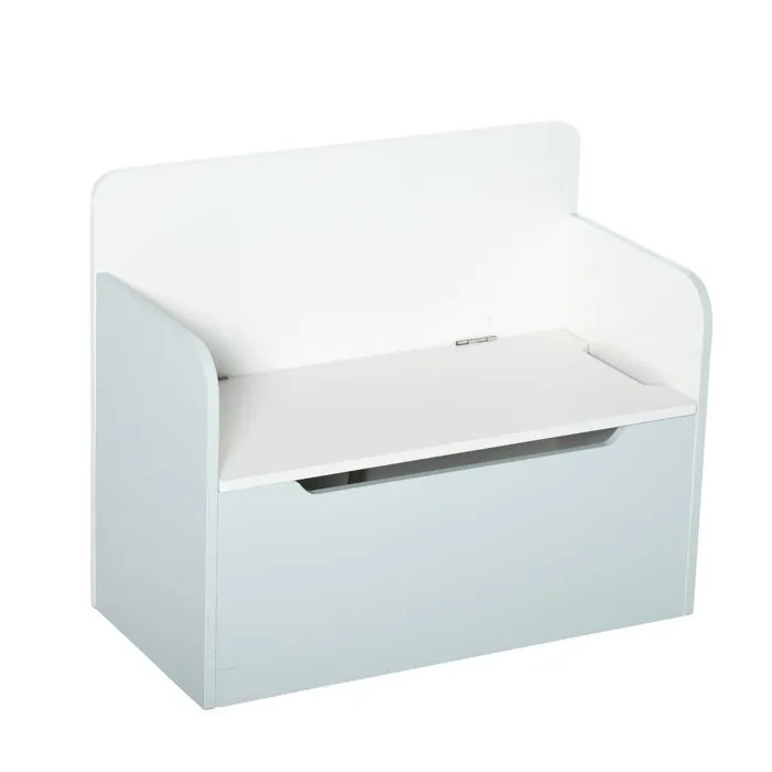 Coffre à jouets - HOMCOM - Banc de rangement en bois - Vérin pneumatique - Blanc-0