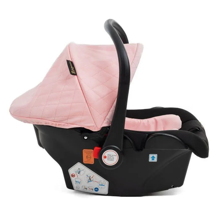 BEBELISSIMO - Poussette combinée trio 3 en 1 - siège auto 0+ IRIS – nacelle – dès la naissance – jusqu’à 22kg  - rose-5