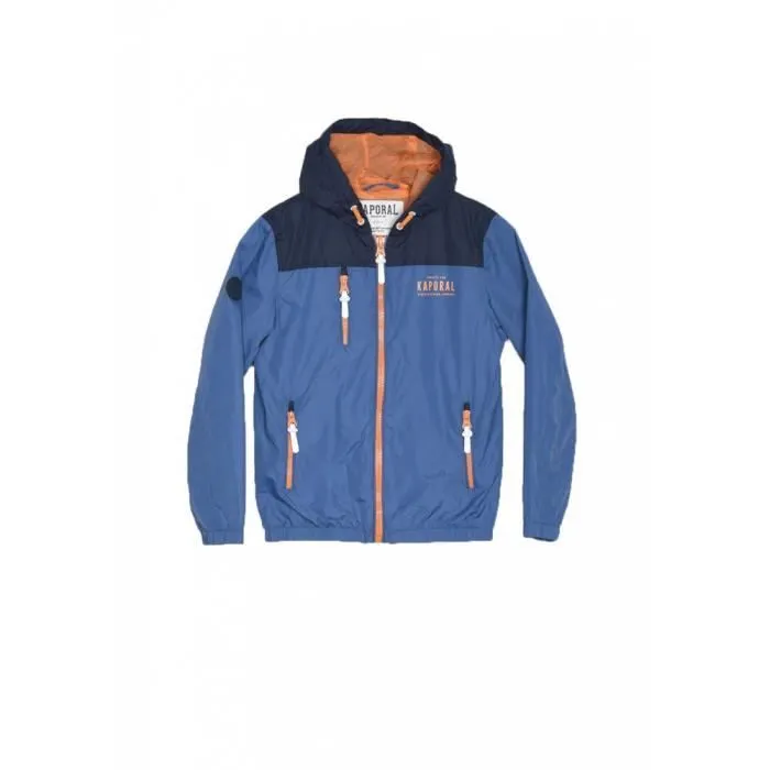 Bebeboutik Kaporal Blouson coupe vent a Capuche Malte Bleu sp Taille 10 Ans