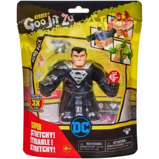 Figurine Superman Armure noire 11cm - Goo Jit Zu DC Comics MOOSE TOYS-0