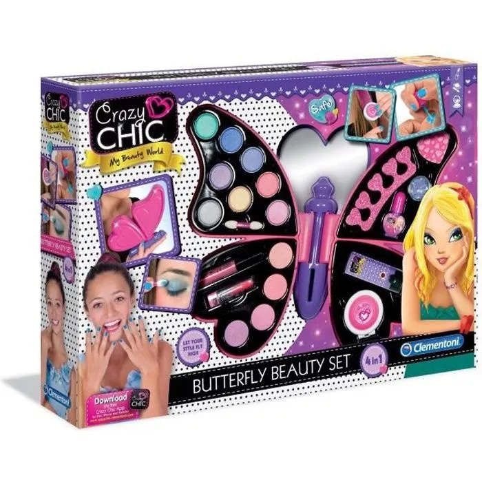 CLEMENTONI - Trousse de maquillage papillon - Fille - A partir de 6 ans-0