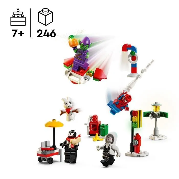 LEGO® Marvel 76293 Calendrier de l’Avent Spider-Man 2024 - Cadeau Festif pour Enfants-1