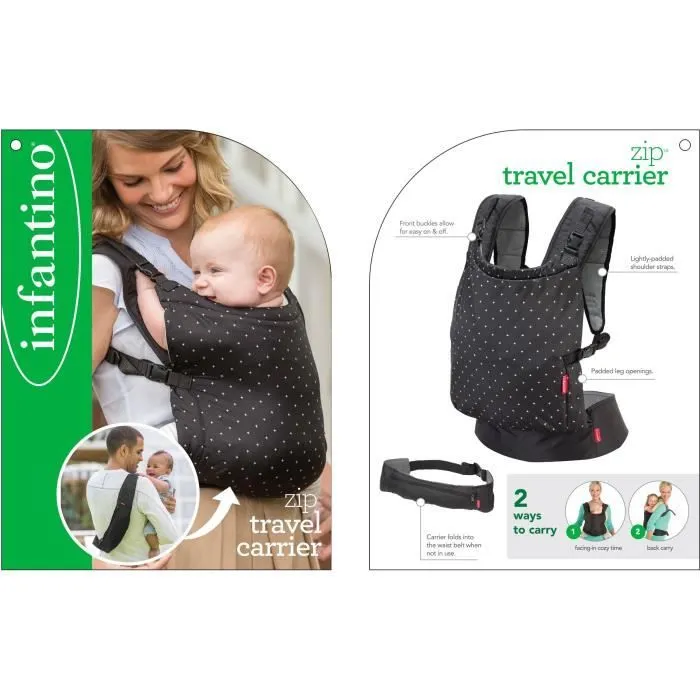 INFANTINO Porte-Bébé Banane Zip Travel-2