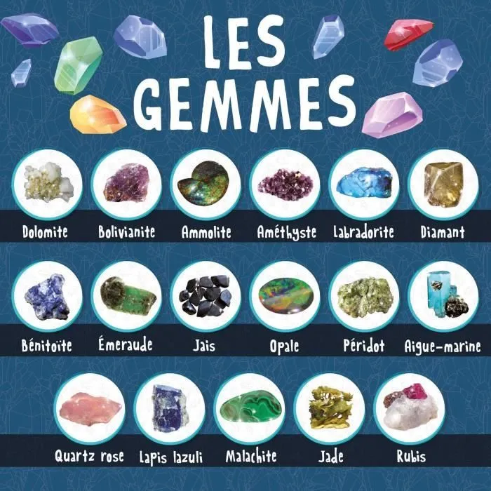 Découverte des minéraux - Kit Scientifique - I'M A GENIUS POCKET - Bloc à creuser-3