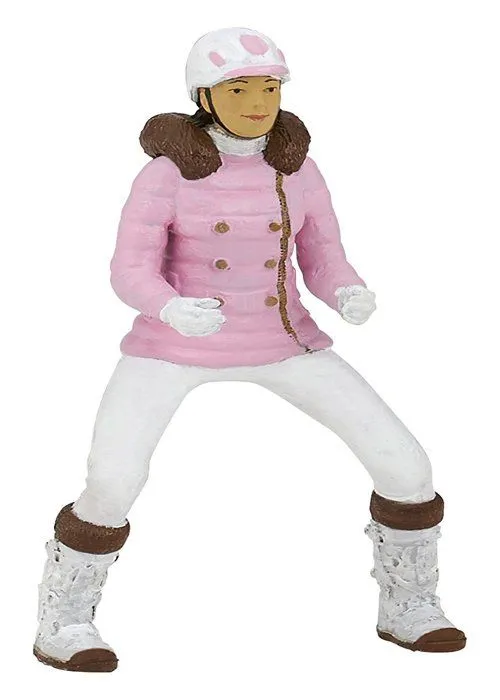 Papo - Figurine Cavalière Fashion hiver-1