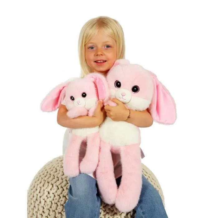 Peluche Lapin Leggies - GIPSY TOYS - Rose, 48 cm-2