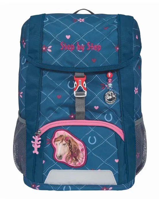 Sac à dos - Step by Step - Horse Lima - Bleu foncé/Rose - Léger - Ergonomique - Maternelle-0
