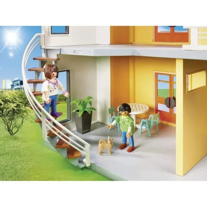 PLAYMOBIL - 9266 - City Life - La Maison Moderne - 137 pièces - Mixte - Bleu - Plastique-4