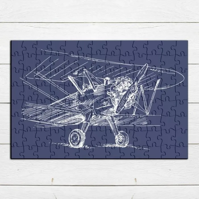Puzzle Classique - FABULOUS - Avion Ancien Pionnier Aeronautique Dessin - 100 Pièces - Adulte - Mixte-3