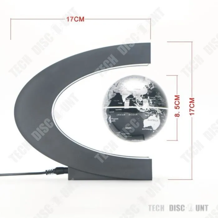 Globe terrestre lumineux - TD® - Magnétique interactif - Flottant - Décoratif - Pour enfants-3