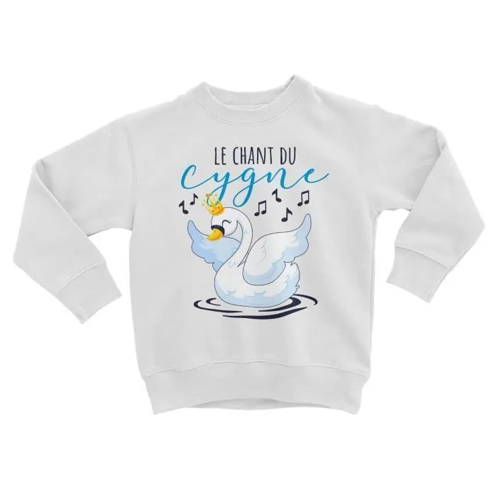 Sweatshirt Enfant Le Chant du Cygne Mignon Expression Animaux-0