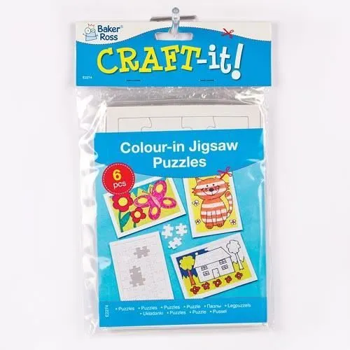 Lot de 6 Puzzles vierges à décorer - Loisirs créatifs pour enfants-3