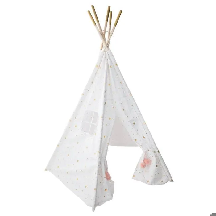 Tipi enfant blanc & doré - Blanc - Atmosphera createur d'interieur-0