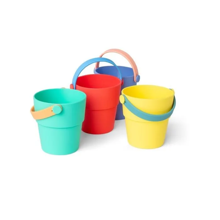 Jouets pour enfants - Little L - Seaux empilables en silicone - 4 pièces - Silicone - Mixte-2