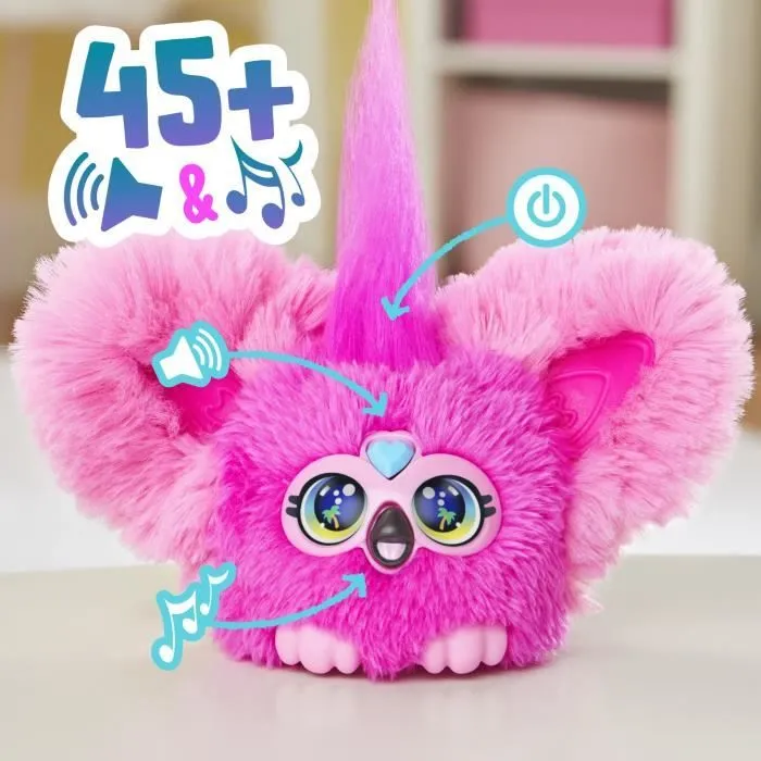 Furby Furblets Flo-Flo, Mini peluche électronique pour filles et garçons, plus de 45 sons, à partir de 6 ans, Hasbro-2