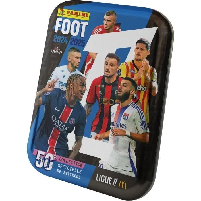 Boîte métal - PANINI - Foot Ligue 1 2024-2025 - McDonald's - 12 pochettes - 84 stickers-0