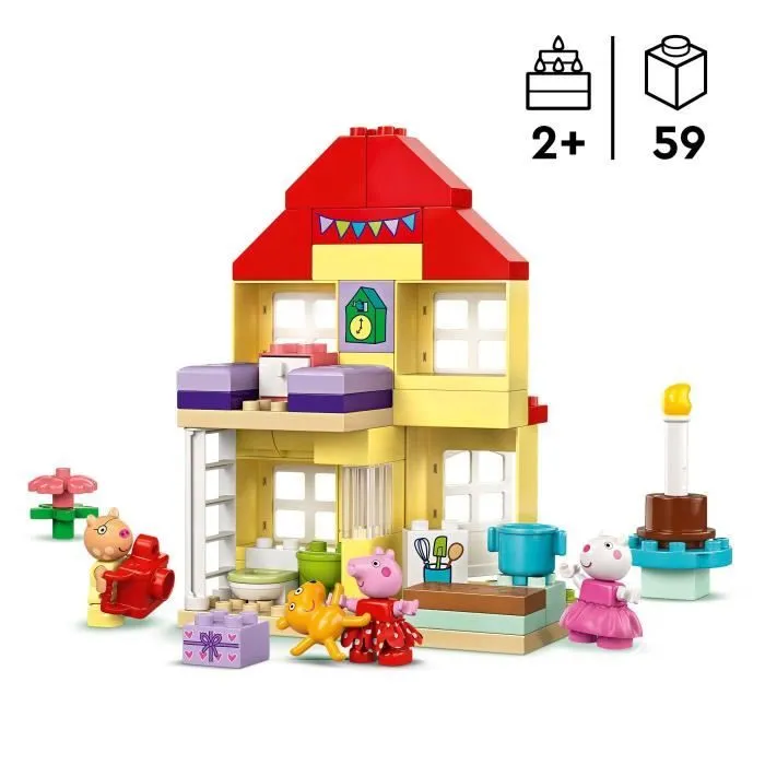 LEGO® DUPLO® 10433 La fête d’anniversaire chez Peppa Pig - Jouet à Construire dès 2 Ans-1