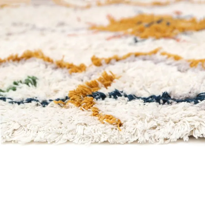 Tapis - NATTIOT - Trishna - Motifs berbères naturel / jaune - 110x160 cm - Intérieur-1