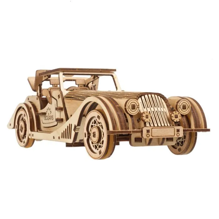 Puzzle 3D Ugears Modèles mécaniques Voiture de sport Rapid Mouse Bois-2