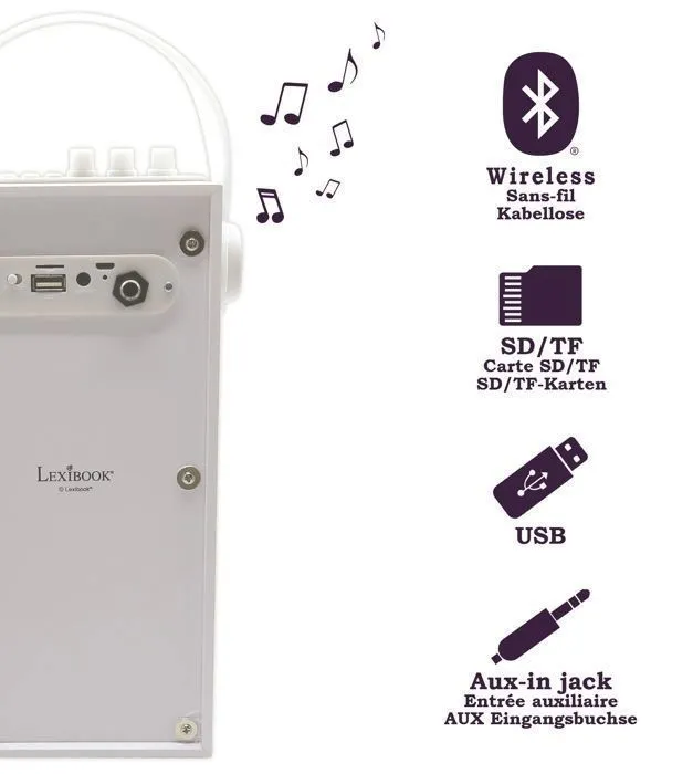 Enceinte Karaoké Enfant - LEXIBOOK - iParty® - Bluetooth® V5.0 - Effets Lumineux-1