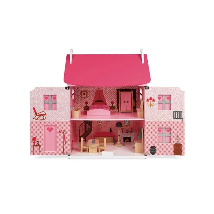 Maison de poupées Mademoiselle - JANOD - Bois - 3 étages - Accessoires en bois-2