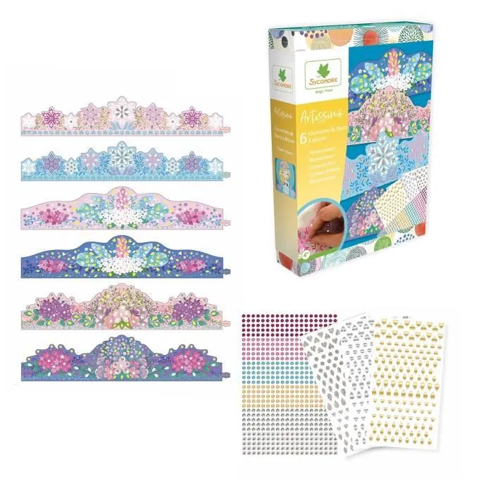 Lot de 6 couronnes de Princesses à décorer - SYCOMORE - Loisirs créatifs - Pour enfants à partir de 4 ans-2