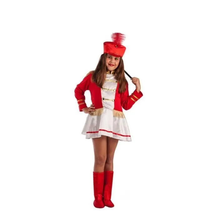 Déguisement Majorette Rouge - Disfrazzes - Pour Fille - Polyester - Robe, couvre-bottes et casquette-0
